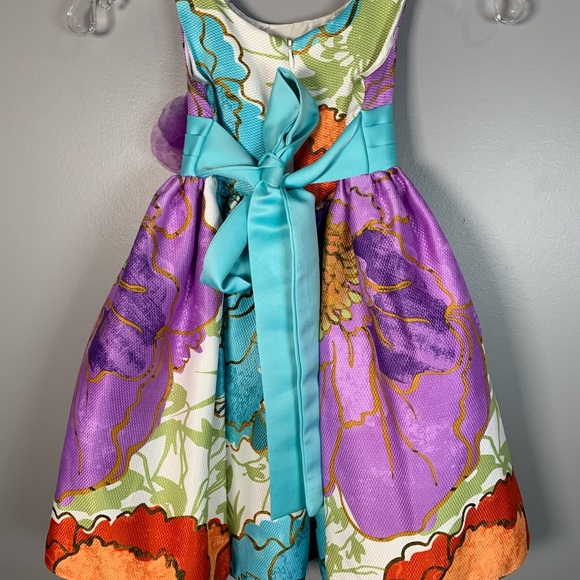 Dorissa "Powerscourt Gardens" Dress - turquoise/purple, 5 and size 4 - Picture 7 of 7